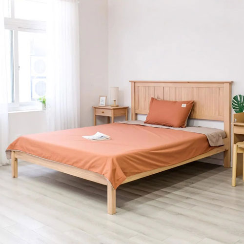 Giường gỗ thông lắp ráp hiện đại