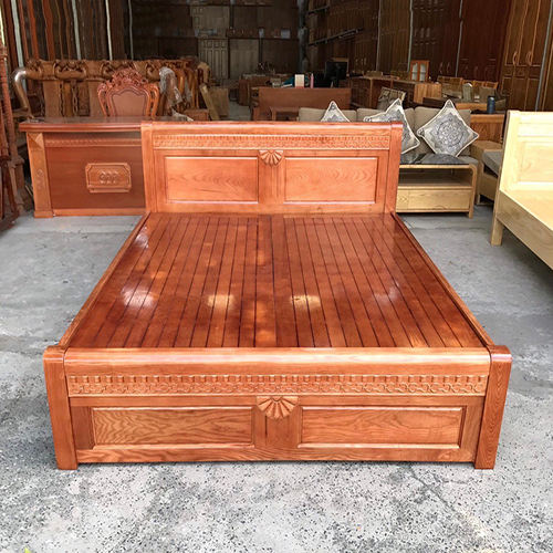 Giường phản gỗ sồi