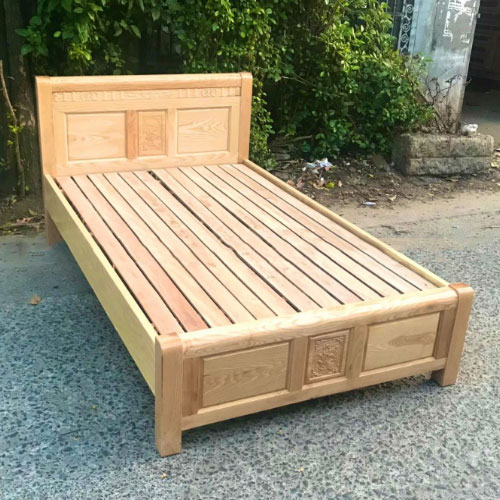 Giường đơn gỗ sồi