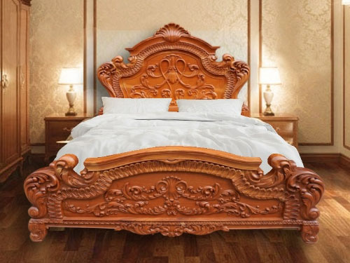 Giường công chúa gỗ hương