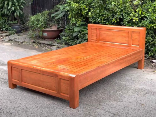 Giường gỗ xoan đào 1m2