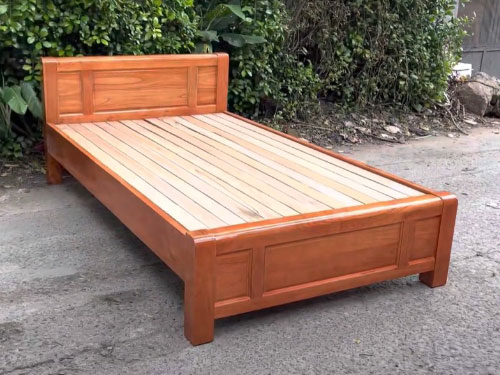 Giường gỗ xoan đào 1m2