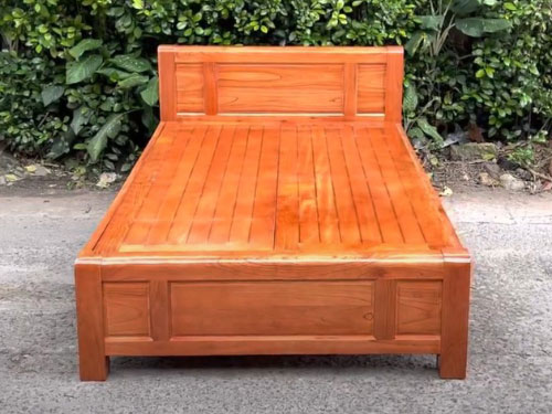 Giường gỗ xoan đào 1m2
