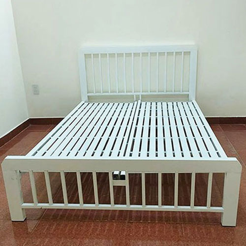 Giường sắt cá nhân khung sắt hộp vuông hiện đại