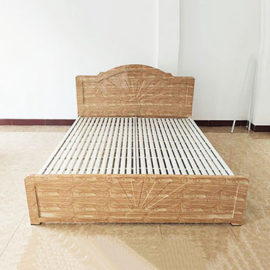Mẫu giường sắt giả gỗ đẹp và bền bỉ