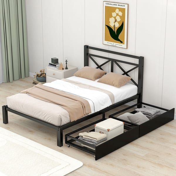 Mẫu giường sắt có ngăn kéo đẹp và đa năng