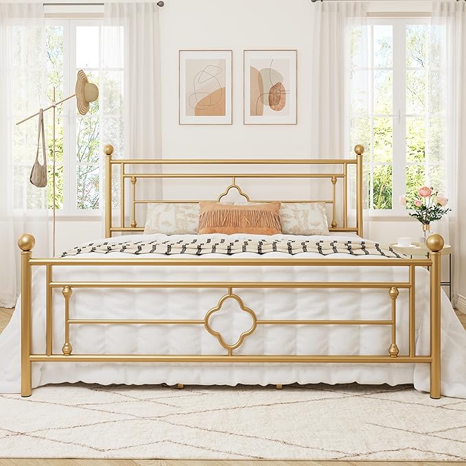 Mẫu giường sắt cổ điển đẹp và sang trọng