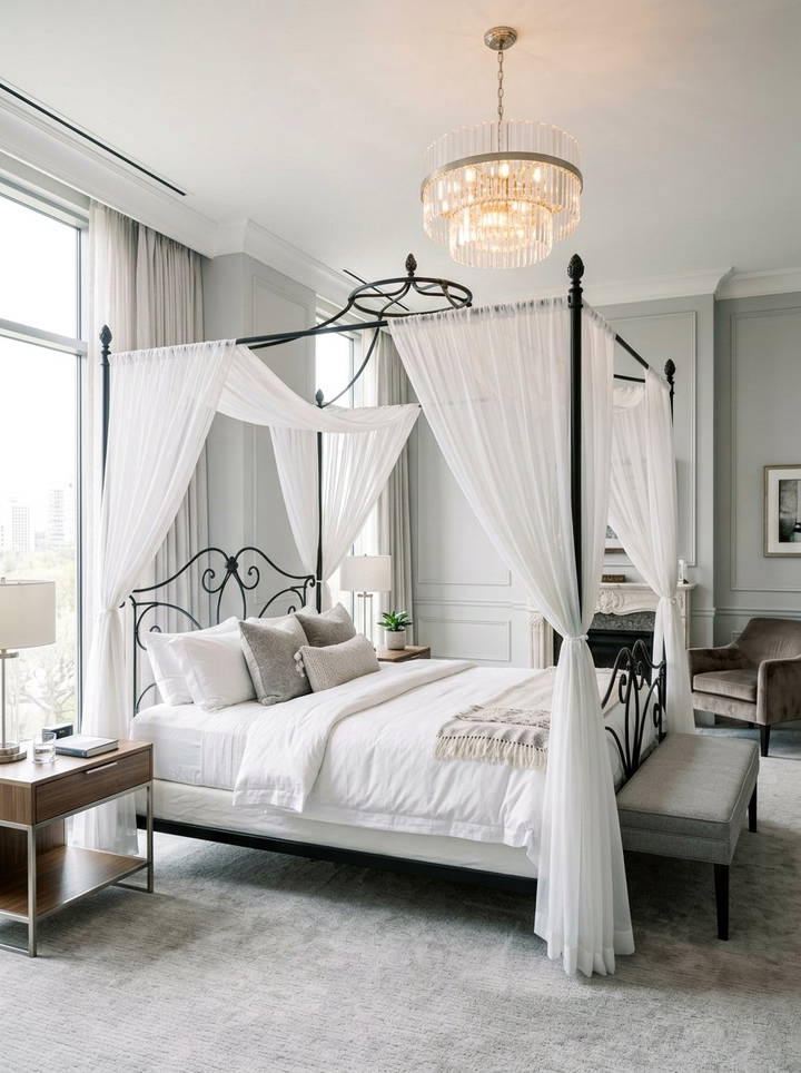 Mẫu giường sắt cổ điển đẹp và sang trọng