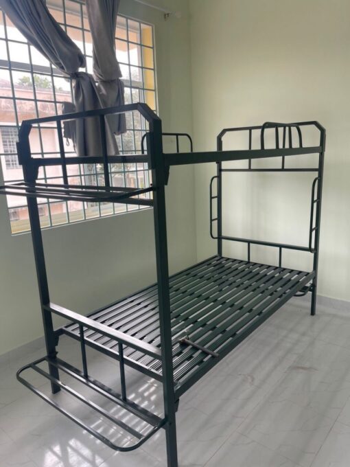 Mẫu giường sắt 2 tầng quân đội bền đẹp