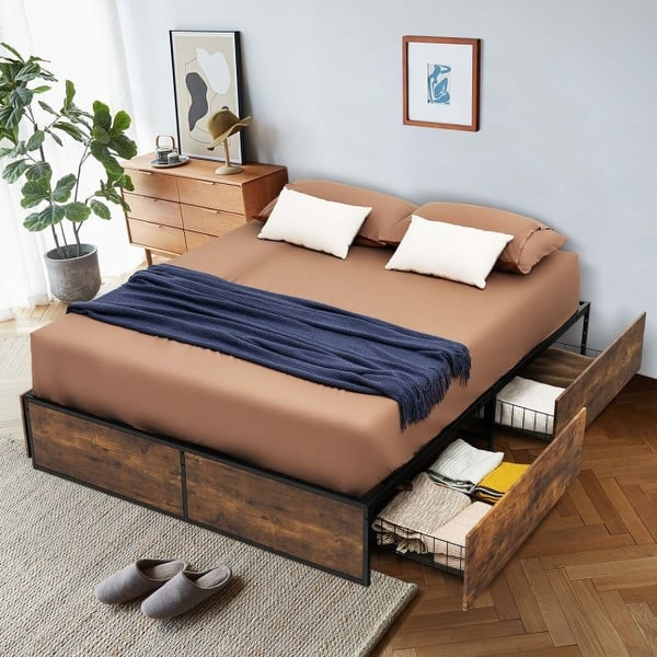 Mẫu giường sắt có ngăn kéo đẹp và đa năng