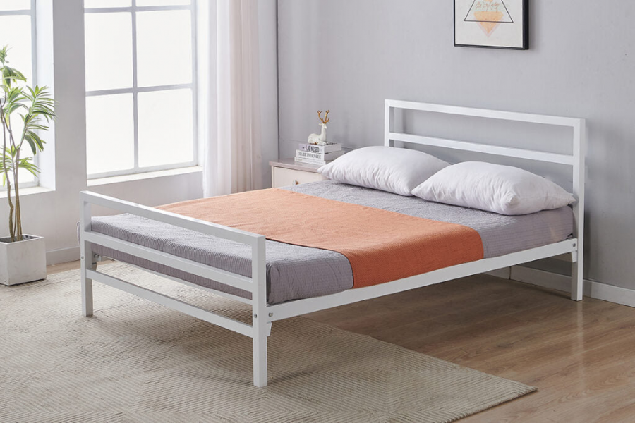 Mẫu giường sắt hộp vuông đẹp và bền chắc