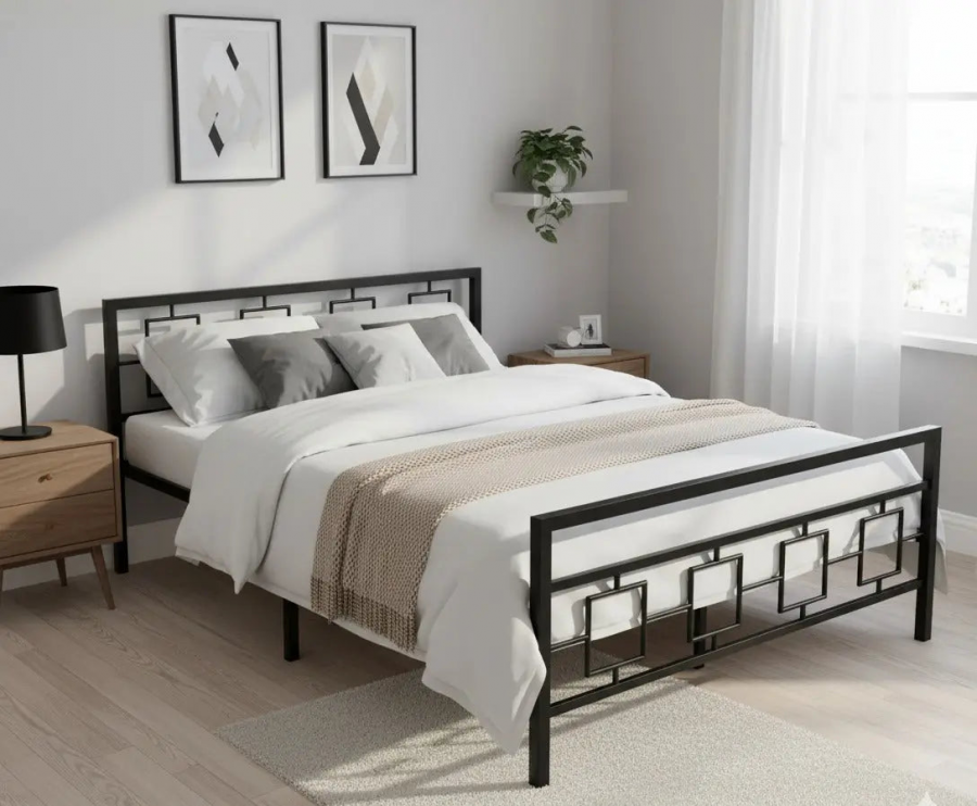 Mẫu giường sắt 1m8 hiện đại và sang trọng