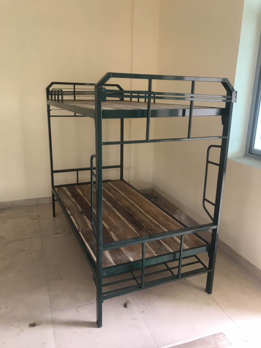 Mẫu giường sắt 2 tầng quân đội bền đẹp