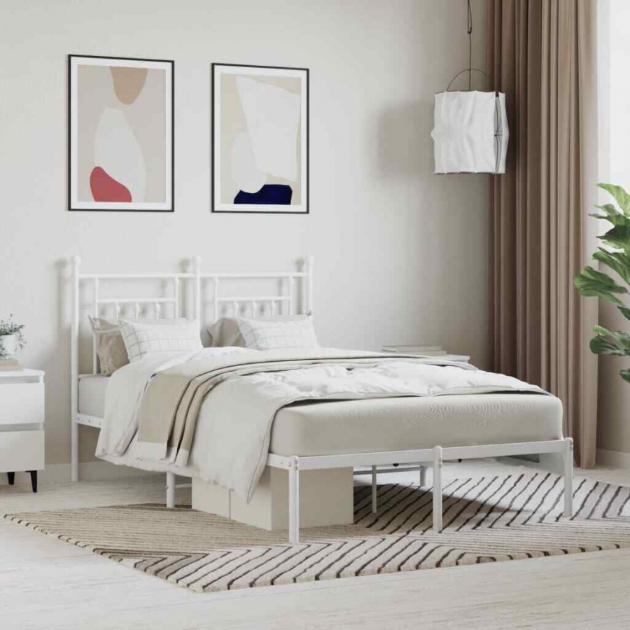 Mẫu giường sắt màu trắng đẹp và thanh lịch