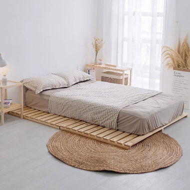 Giường ngủ gỗ pallet gấp gọn phong cách tối giản
