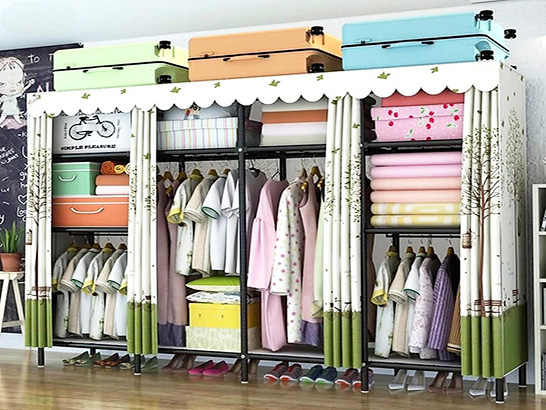 Tủ quần áo vải khung sắt