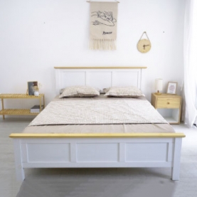 Giường gỗ thông 1m6