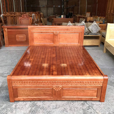 Giường phản gỗ sồi
