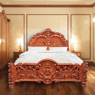 Giường công chúa gỗ hương