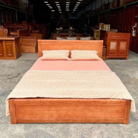 Giường hộp gỗ sồi