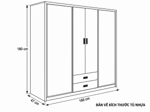 Kích thước tủ nhựa Đài Loan